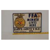 SST embossed FFA Sign 13.5"x9.5"