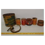 Advertising tins 1 Shell cardboard etc