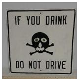SST.Drink No Drive embossed skull sign