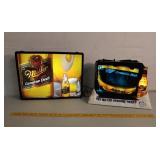 Miller Genuine Draft plastic light up ad signs