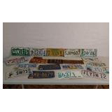 Assorted collectable license plates