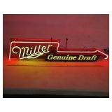 Neon Miller Genuine Draft sign