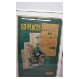 1963 Triumph 650 framed poster motorcycle