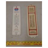 Tin ad thermometers,Standard and Wausau