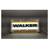 Mold injected Walker Muffler florescent ad sign