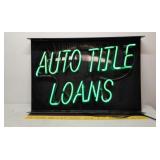 Neon sign Auto Title Loans 36"×24"
