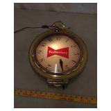 Budweiser light up clock sign