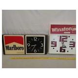 Marlboro and Winston clocks