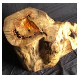 Lighted Flame Stump Accent Table