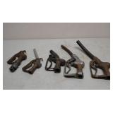 Flat gas pump nozzles