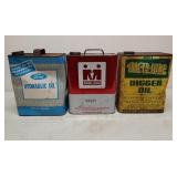 2gal oil ad cans Ford, Midland, Trac-tr-lube