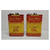 1gal Riley Bros oil ad cans