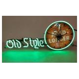 Old Style neon sign/clock