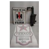 Ad sign lubester pump decal Quaker State +