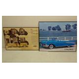2 Framed Chevy auto ads