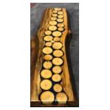 Wood Slice Mosaic Wall Art, One of a Kind