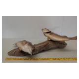 2 large mouth bass mount fish