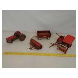 Vintage toy tractor implements,4pcs