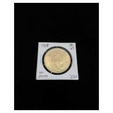 1908 Lady Liberty $20 gold coin