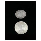 1880 and 1924 Liberty Silver dollars