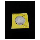 1868s seated Liberty Silver half dollar
