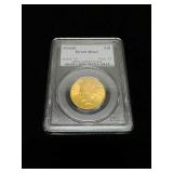 1914 Indian head Eagle $10 gold coin,MS62