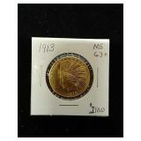 1913 Indian head Liberty$10 gold coin