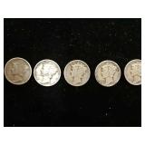 1921-1945 Liberty Silver $.10 coins