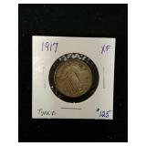 1917 standing Liberty Silver quarter