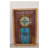 Stained leaded glass window