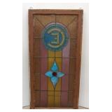 Stained leaded glass window