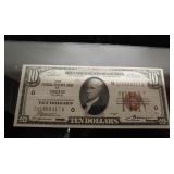 Federal Reserve $10,irregular cut