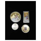 Collectable gold blended religious coins