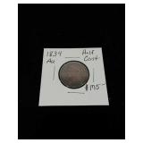 1834 Half cent