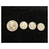 Silver $.25 and 3.$.10