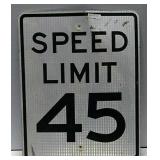 SST Speed Limit 45 Sign