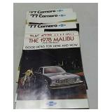 Assorted Chevy Dealer Brochures