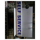 Plastic Self Service display sign