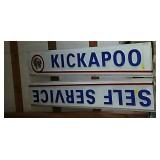 Plastic Self Service Kickapoo Display Sign