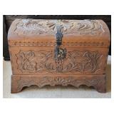 1982 Elidio Gonzalez Hand Carved Chest Taos NM