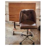 Mid Century Drafting Table & Stool