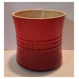 LE CREUSET 2.5 QT Red Utensil Jar Crock Like New