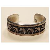 Beauford Dewahoya Hopi Silver Storyteller Bracelet