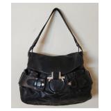 Vtg Salvatore Ferragamo Leather Shoulder Bag