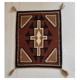 Navajo Hand Woven Wool Rug 23 1/2" x 19"