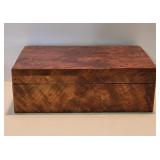 Antique Burled Walnut Letter Box