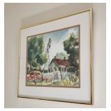 W/C Painting Farmhouse Windmill Jean Goedicke WY