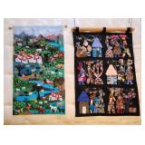 Peruvian & African Hand Stitched Wall Hangings