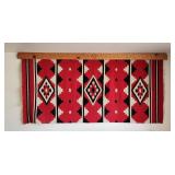 1910 Chimayo Geometric Pattern Blanket 76" x 34"