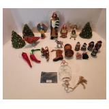 Xmas Ornaments Zuni Beaded & Waterford Crystal